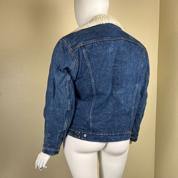 Levi’s San Fransisco Vintage Unisex Size XL Denim Sherpa Trucker Jean Jacket USA - Picture 9 of 16